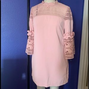 Ted Baker Lace Panel Bell sleeve dress